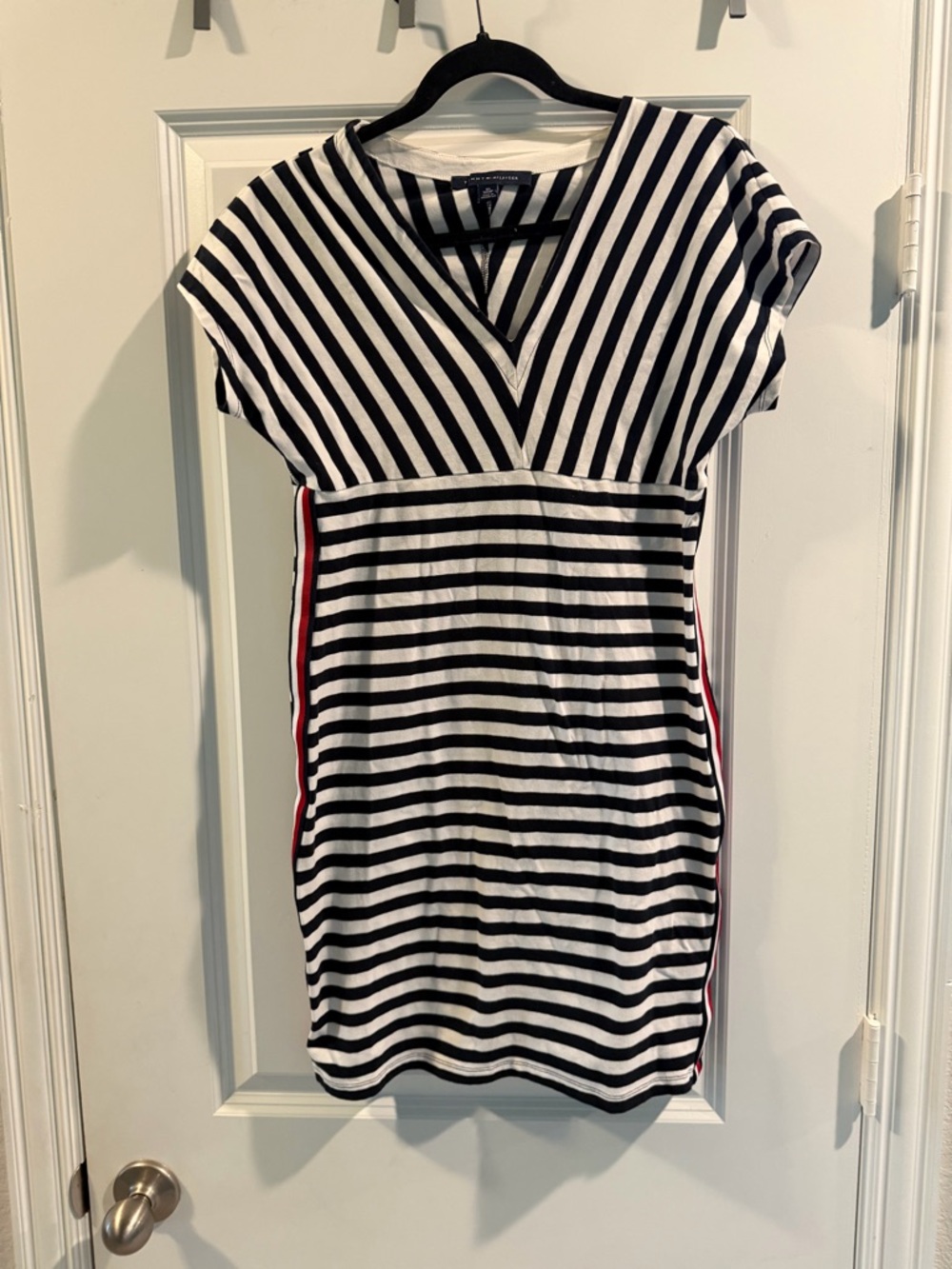 Tommy Hilfiger Black and White Striped Top
